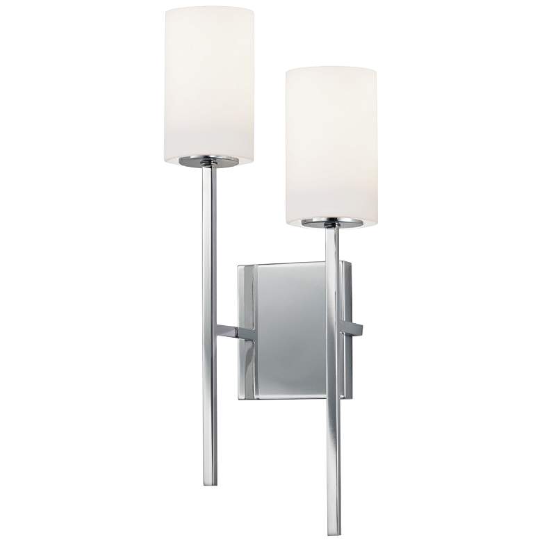 Image 1 Fusion™ Rise 21"H Polished Chrome 2-Light Wall Sconce