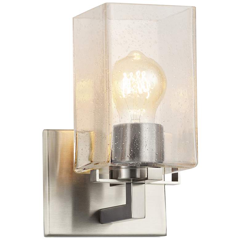 Image 1 Fusion™ Vice 9" High Brushed Nickel Wall Sconce