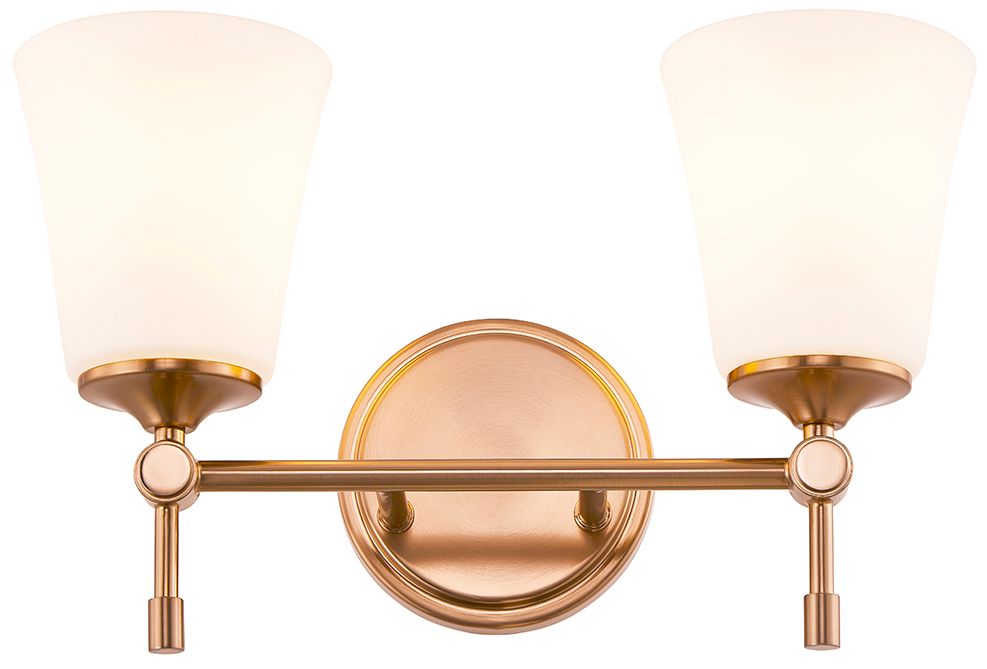 Image 3 Fusion Tulsi 15" Wide 2-Light Brushed Brass, Opal Bath/Vanity more views