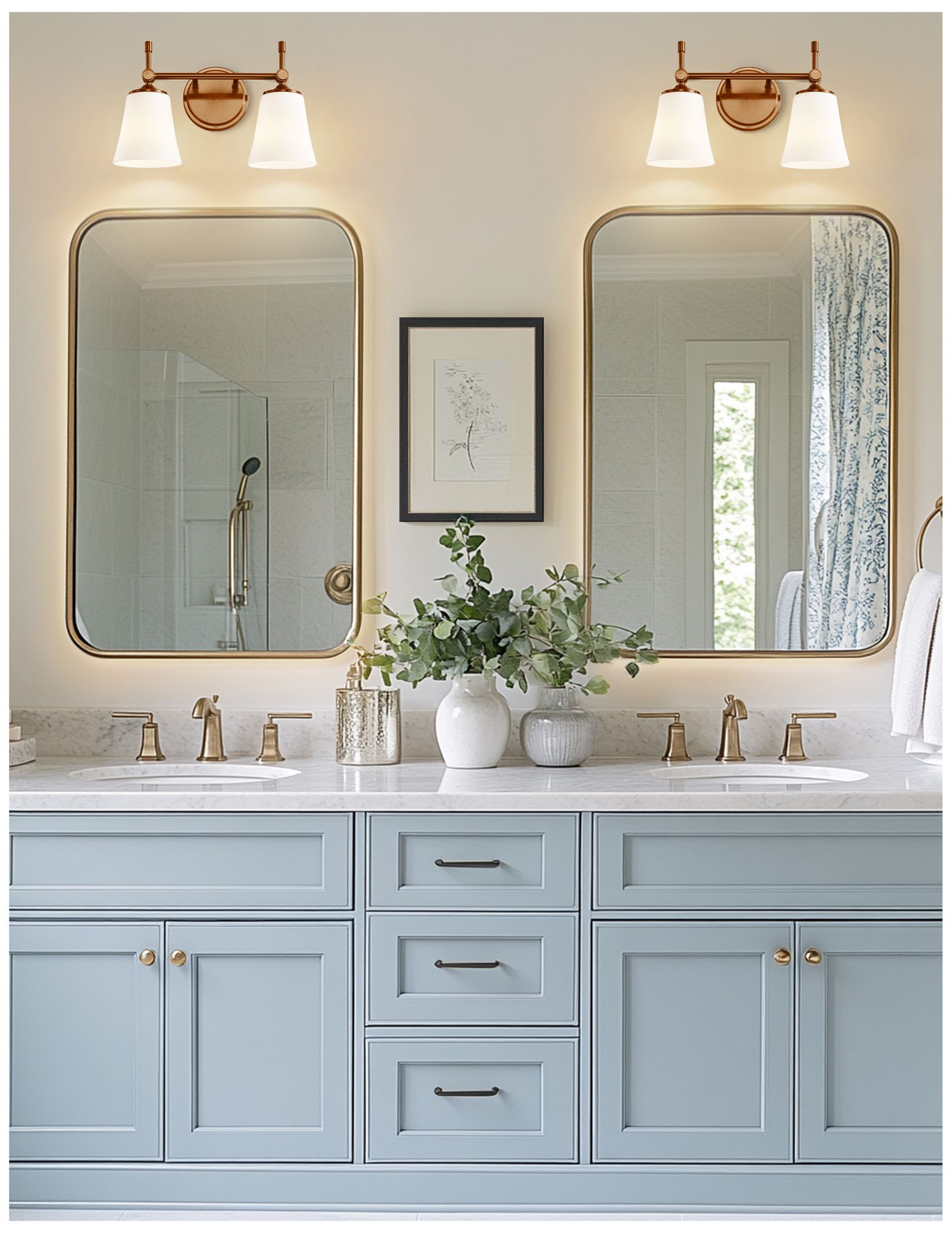 Image 6 Fusion Tulsi 15" Wide 2-Light Brushed Brass, Opal Bath/Vanity more views