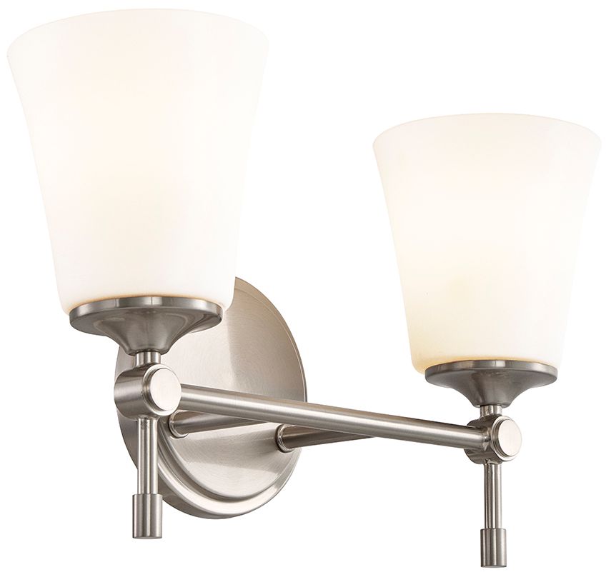 Image 3 Fusion Tulsi 15" Wide 2-Light Brushed Nickel, Opal Bath/Vanity more views
