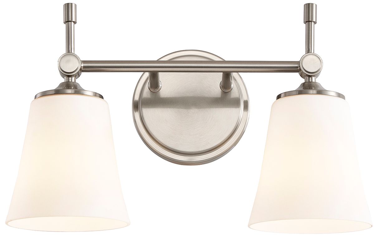 Image 4 Fusion Tulsi 15" Wide 2-Light Brushed Nickel, Opal Bath/Vanity more views
