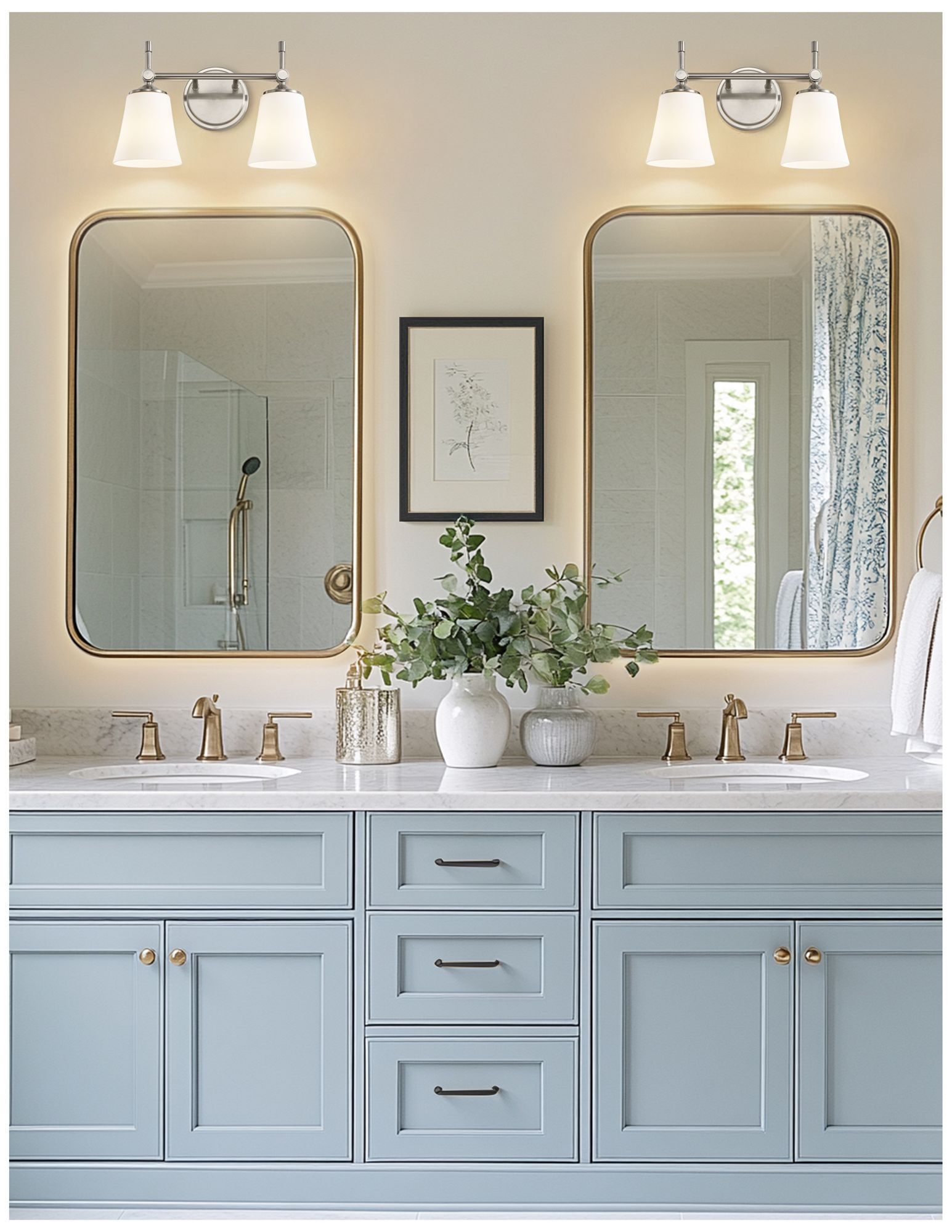 Image 6 Fusion Tulsi 15" Wide 2-Light Brushed Nickel, Opal Bath/Vanity more views