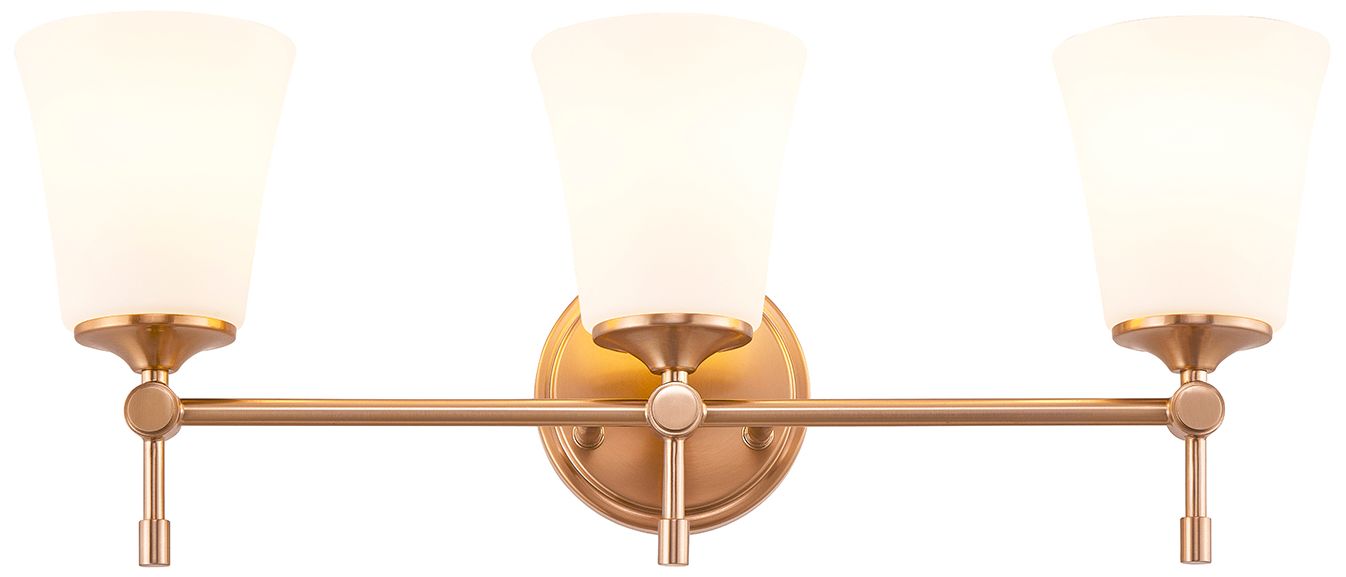 Image 4 Fusion Tulsi 23.5" Wide 3-Light Brushed Brass, Opal Bath/Vanity more views
