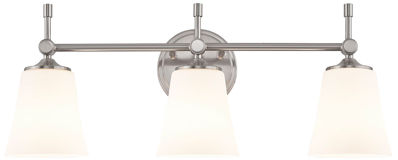 Image 2 Fusion Tulsi 23.5" Wide 3-Light Brushed Nickel, Opal Bath/Vanity more views