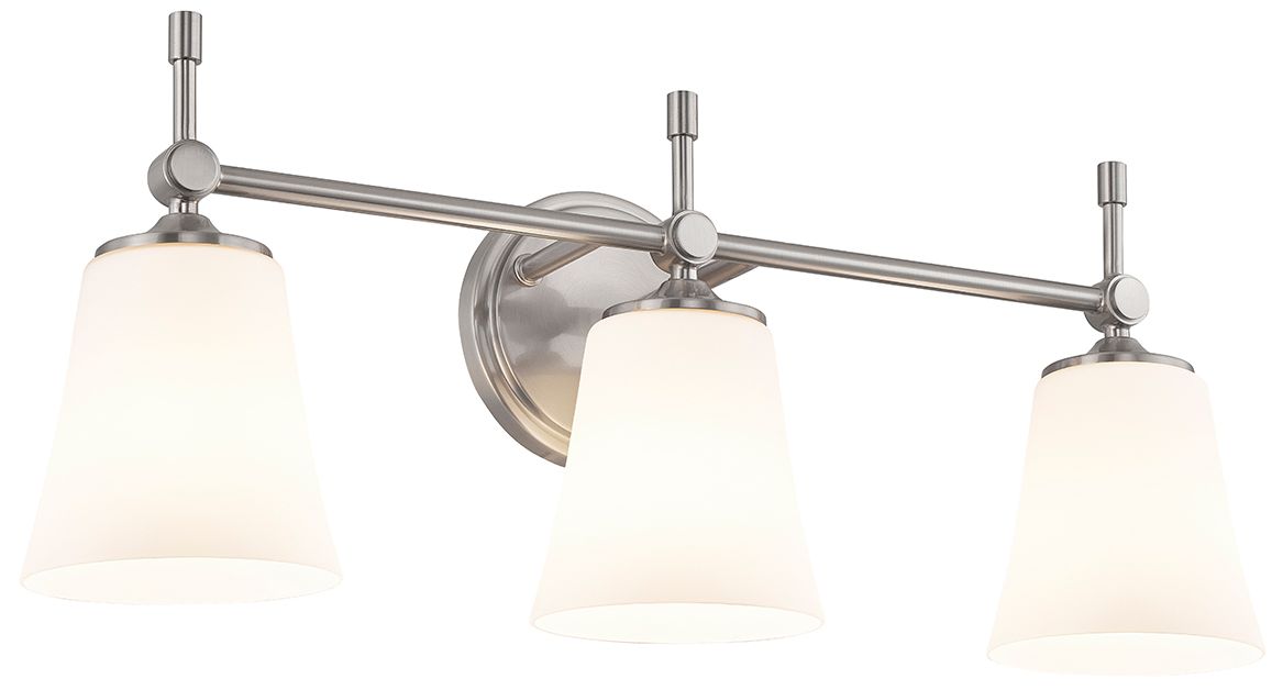 Image 3 Fusion Tulsi 23.5" Wide 3-Light Brushed Nickel, Opal Bath/Vanity more views