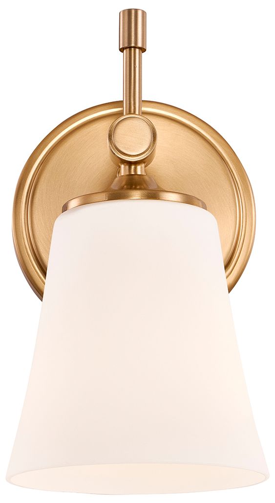 Image 2 Fusion Tulsi 9.25" High Brushed Brass, Opal Wall Sconce more views