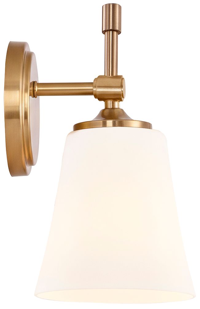 Image 4 Fusion Tulsi 9.25" High Brushed Brass, Opal Wall Sconce more views
