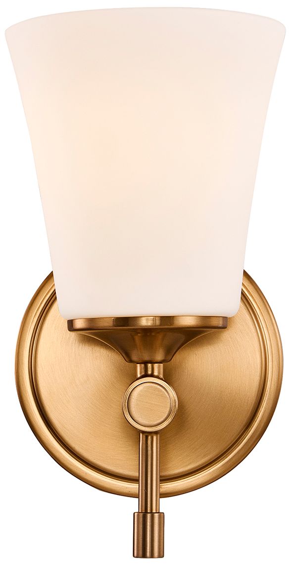 Image 5 Fusion Tulsi 9.25" High Brushed Brass, Opal Wall Sconce more views