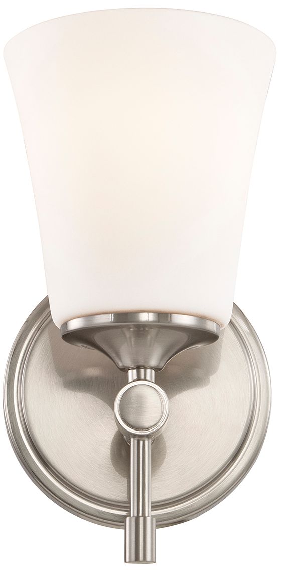 Image 2 Fusion Tulsi 9.25" High Brushed Nickel, Opal Wall Sconce more views