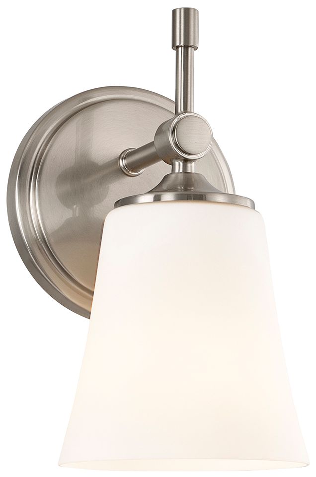 Image 3 Fusion Tulsi 9.25" High Brushed Nickel, Opal Wall Sconce more views