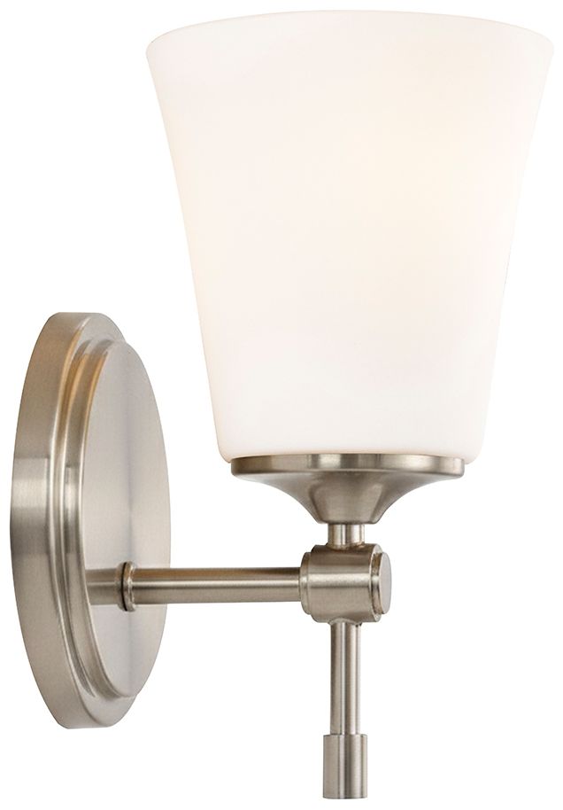 Image 4 Fusion Tulsi 9.25" High Brushed Nickel, Opal Wall Sconce more views