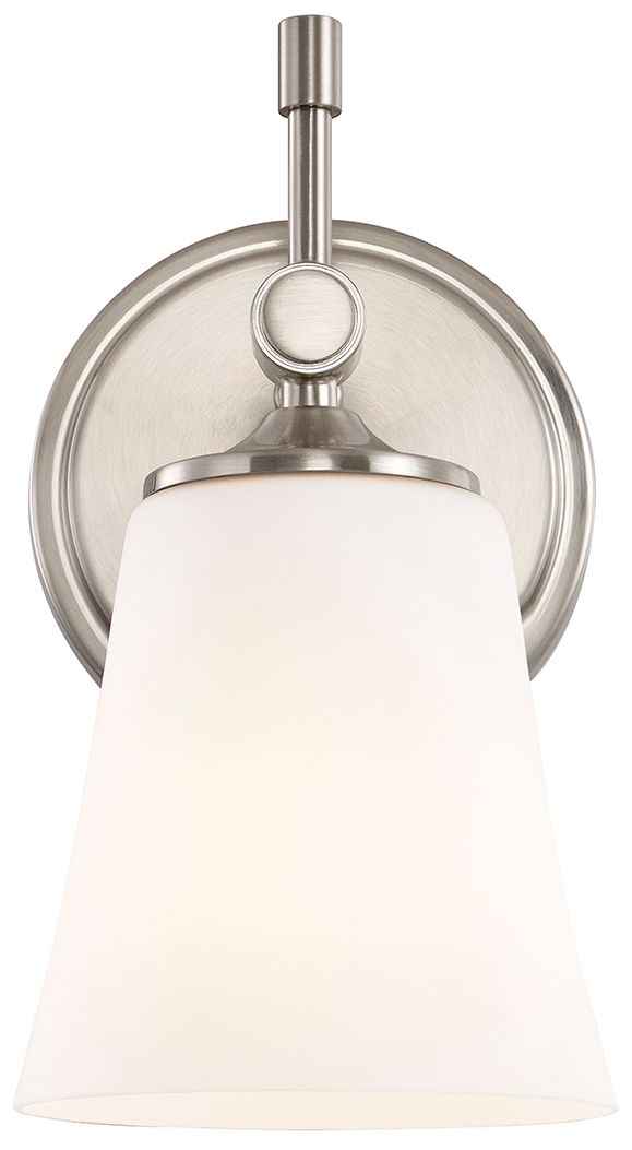 Image 6 Fusion Tulsi 9.25" High Brushed Nickel, Opal Wall Sconce more views