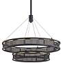 2_Fuze 29" Wide Modern Bronze 2-Tier LED Pendant Light