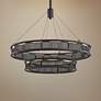 1_Fuze 29" Wide Modern Bronze 2-Tier LED Pendant Light