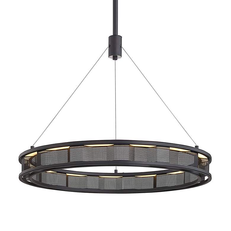 Image 2 Fuze 29 inch Wide Modern Bronze LED Pendant Light