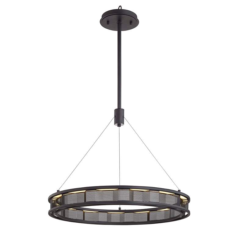 Image 3 Fuze 29" Wide Modern Bronze LED Pendant Light more views