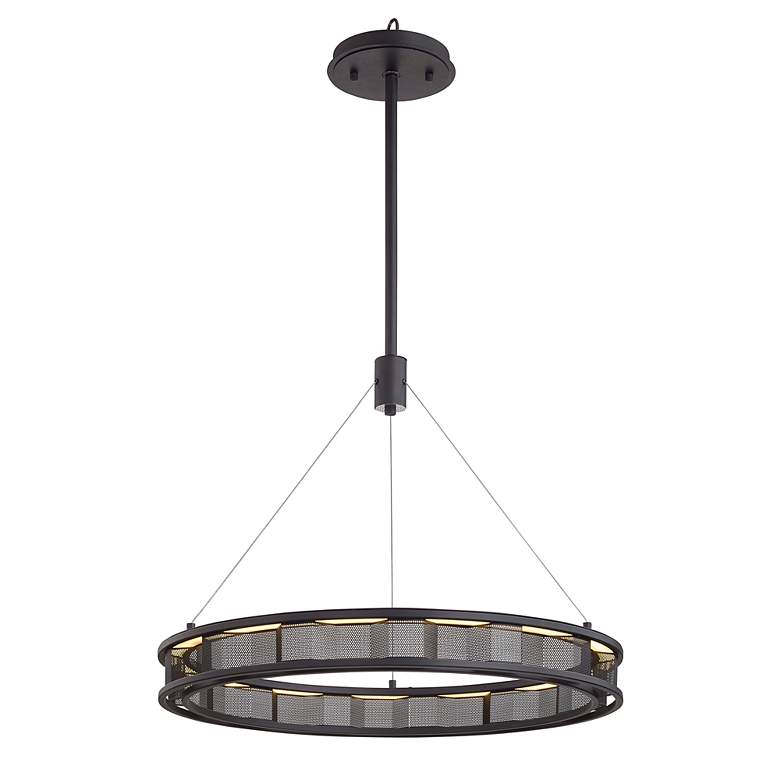 Image 3 Fuze 29 inch Wide Modern Bronze LED Pendant Light more views