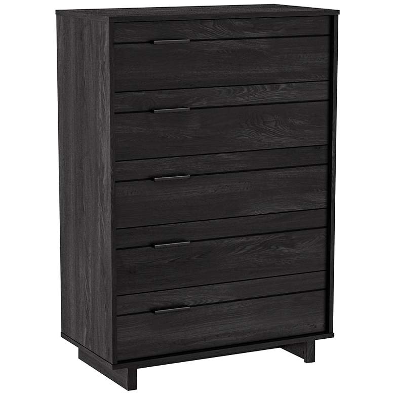 Image 1 Fynn Collection Gray Oak 5-Drawer Chest