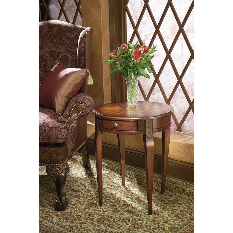 Image 1 Plantation Cherry 24" High Side Table in scene