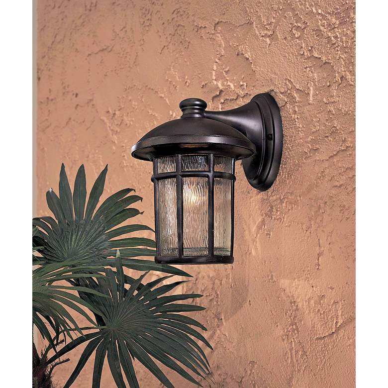 Image 1 Cranston 12 3/4 inch High Heritage Finish Outdoor Wall Light in scene