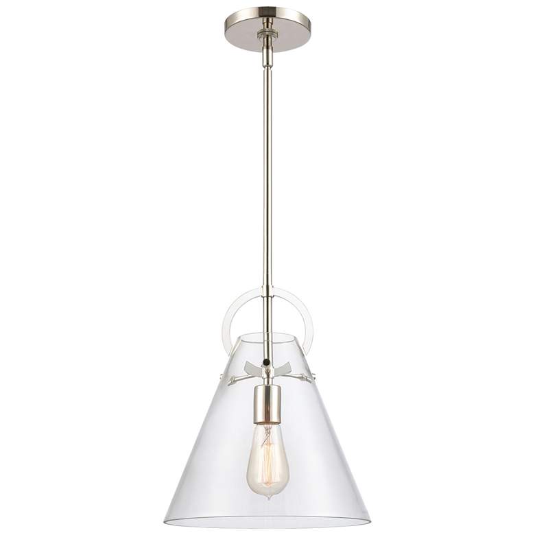 Image 1 Gabby 11" Wide 1-Light Mini Pendant - Polished Nickel