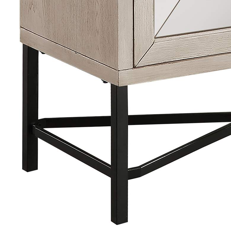 Image 5 Gabby 35" Wide Hazy White Mirrored 2-Door Accent Cabinet more views