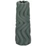 1_Gabby 9 1/2"H Matte Green Speckled Concrete Decorative Vase