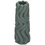 2_Gabby 9 1/2"H Matte Green Speckled Concrete Decorative Vase more views
