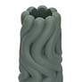 3_Gabby 9 1/2"H Matte Green Speckled Concrete Decorative Vase more views