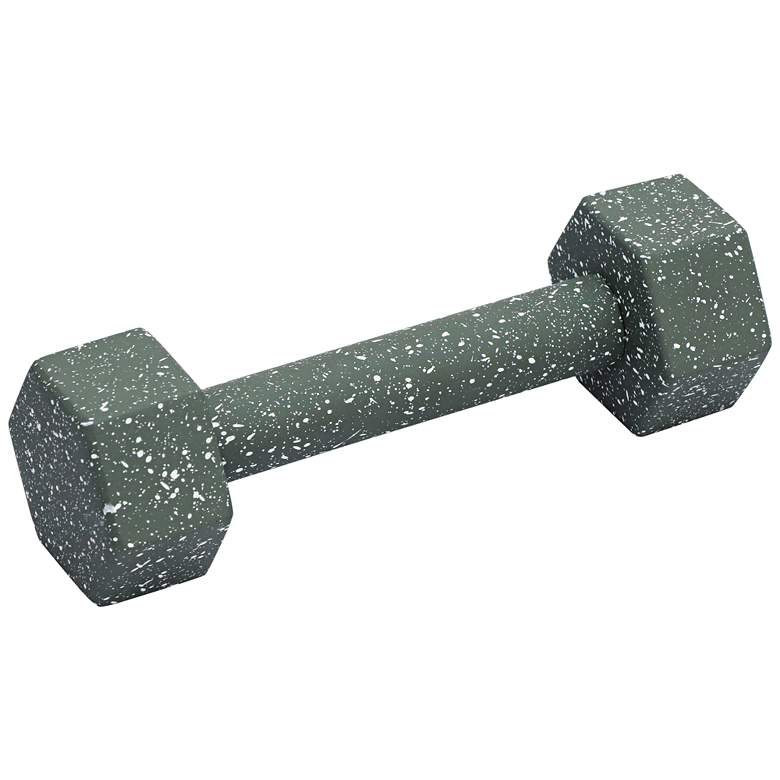 Image 1 Gabby Army Green Speckled Concrete Decorative Barbell