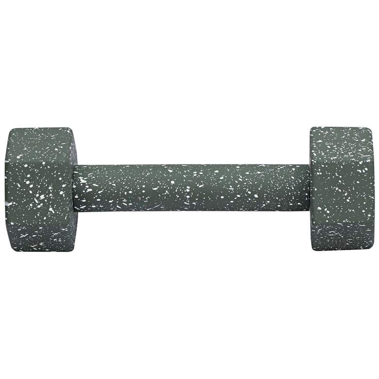 Image 3 Gabby Army Green Speckled Concrete Decorative Barbell more views