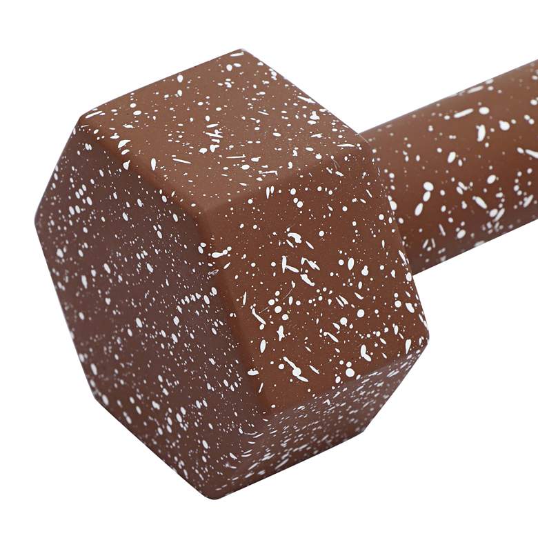 Image 2 Gabby Brick Red Speckled Concrete Decorative Barbell more views