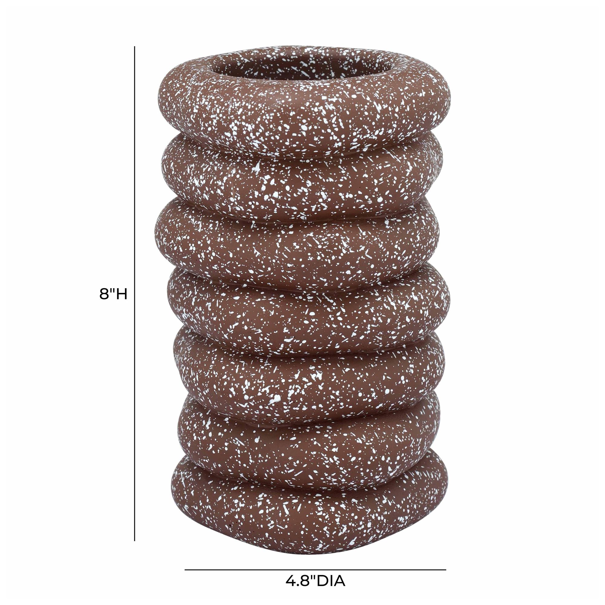 Image 2 Gabby Speckled Rust Cairn Vase more views