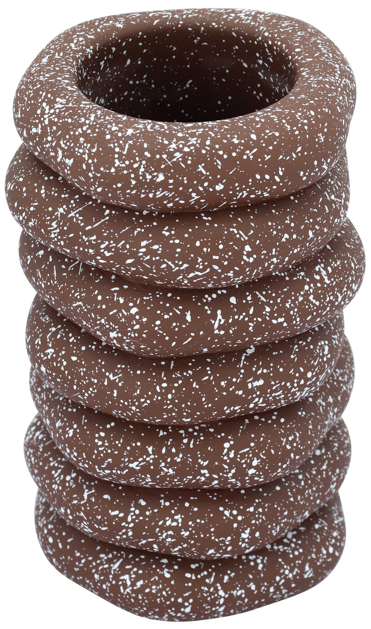 Image 3 Gabby Speckled Rust Cairn Vase more views