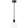 Gabe 6" Wide Black Mini Pendant wide Clear Bubble Glass
