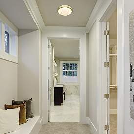 Image5 of Gabi 10" Wide Brushed Champagne Bronze LED Ceiling Light more views
