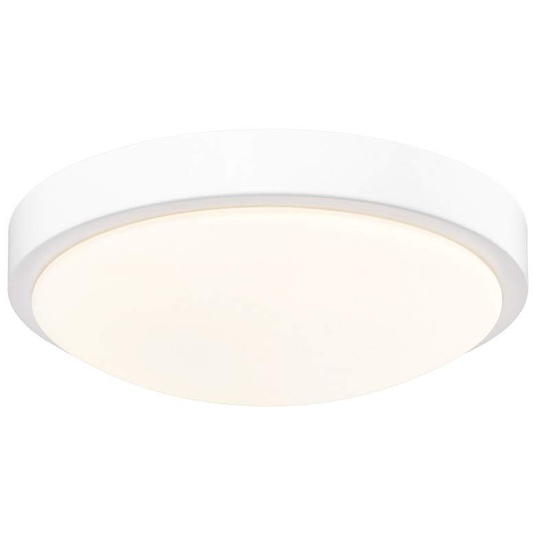 Image 1 Gabi 10" Wide LED Flush Mount in Matte White with Opal