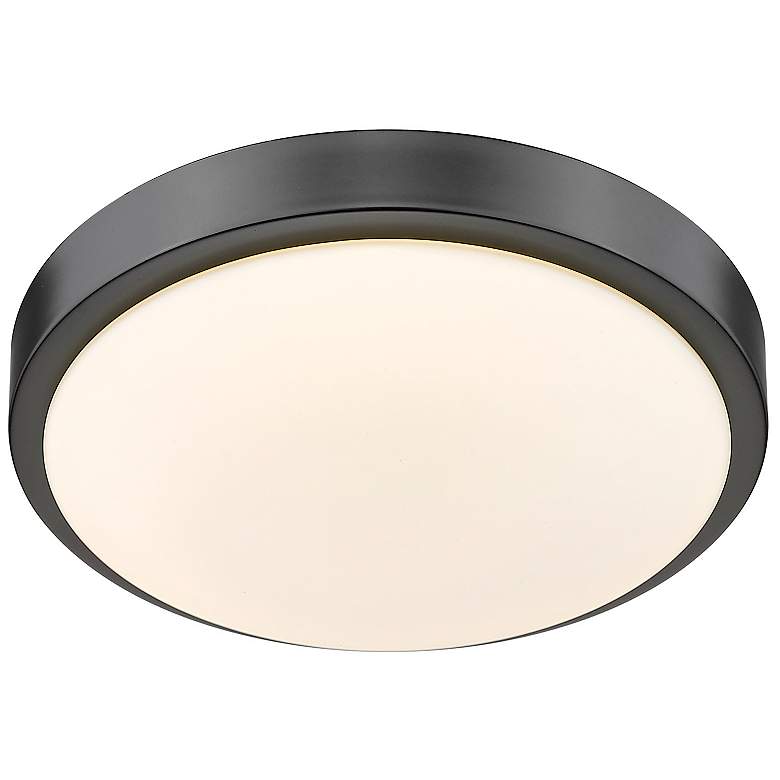Image 4 Gabi 10" Wide Matte Black LED Ceiling Light more views
