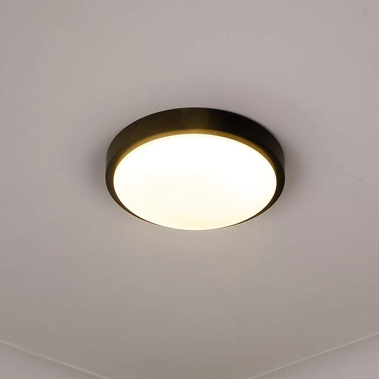 Image 5 Gabi 10" Wide Matte Black LED Ceiling Light more views