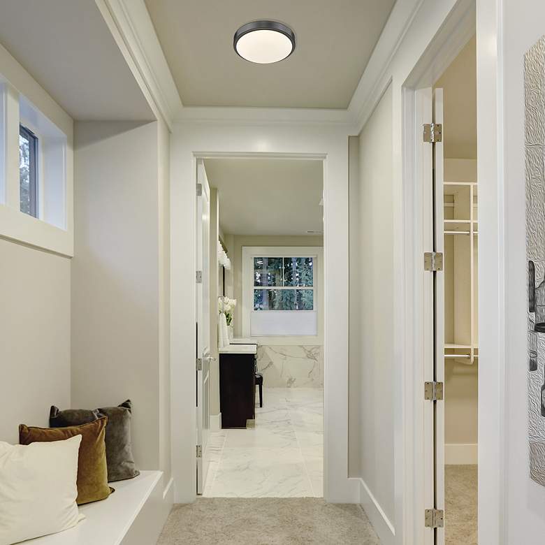 Image 6 Gabi 10" Wide Matte Black LED Ceiling Light more views