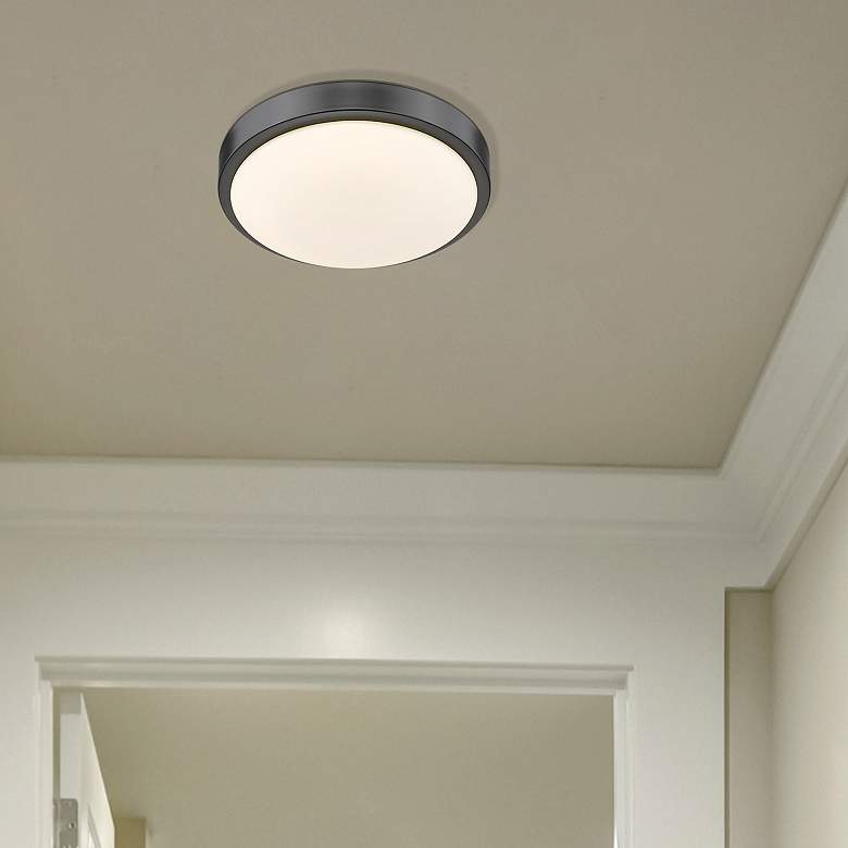 Image 7 Gabi 10" Wide Matte Black LED Ceiling Light more views
