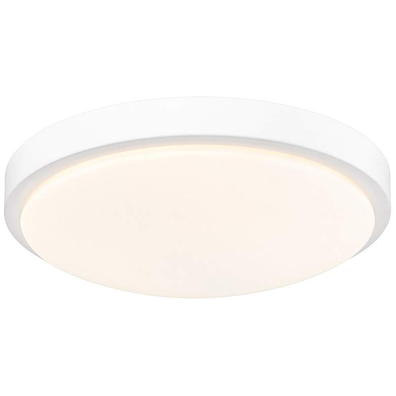 Image 1 Gabi 12 1/4 inch Wide LED Flush Mount in Matte White with Opal