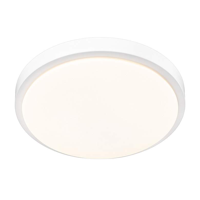 Image 4 Gabi 12 1/4" Wide LED Flush Mount in Matte White with Opal more views