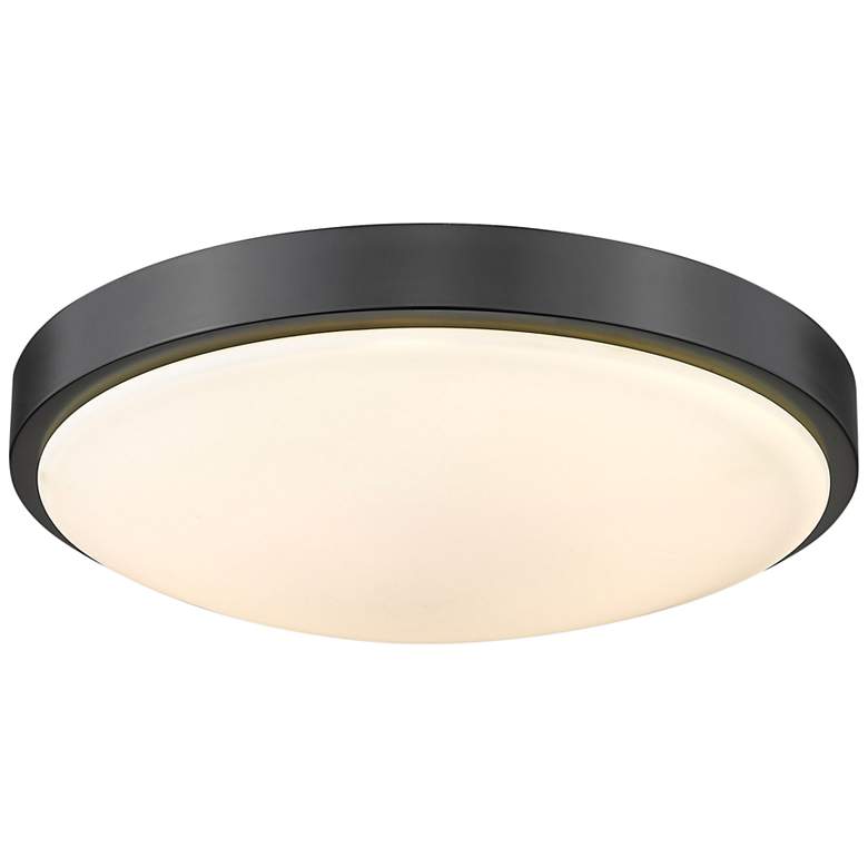 Image 2 Gabi 12 1/4" Wide Matte Black LED Ceiling Light