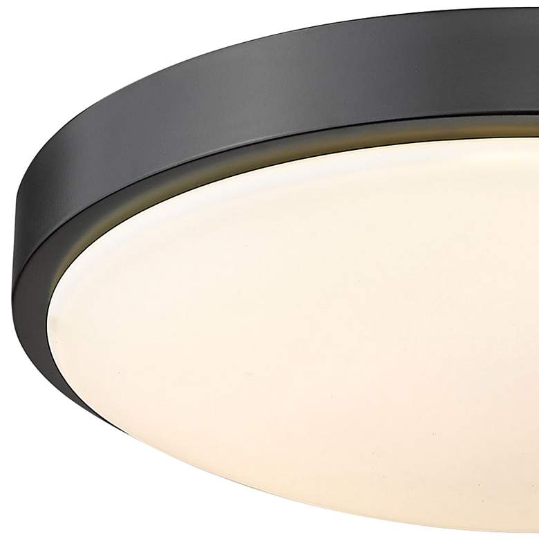 Image 3 Gabi 12 1/4" Wide Matte Black LED Ceiling Light more views