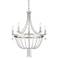 Gabi 25" Wide Brushed Nickel and Glass 5-Light Traditional Chandelier