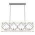 Gablecrest 43 1/2"W Concrete and White 4-Light Linear Chandelier