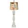 Gables Distressed White Table Lamp Nautical Patchwork Shade 29.5"H.