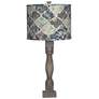 Gables Washed Wood Finish Moroccan Tile Shade Table Lamp